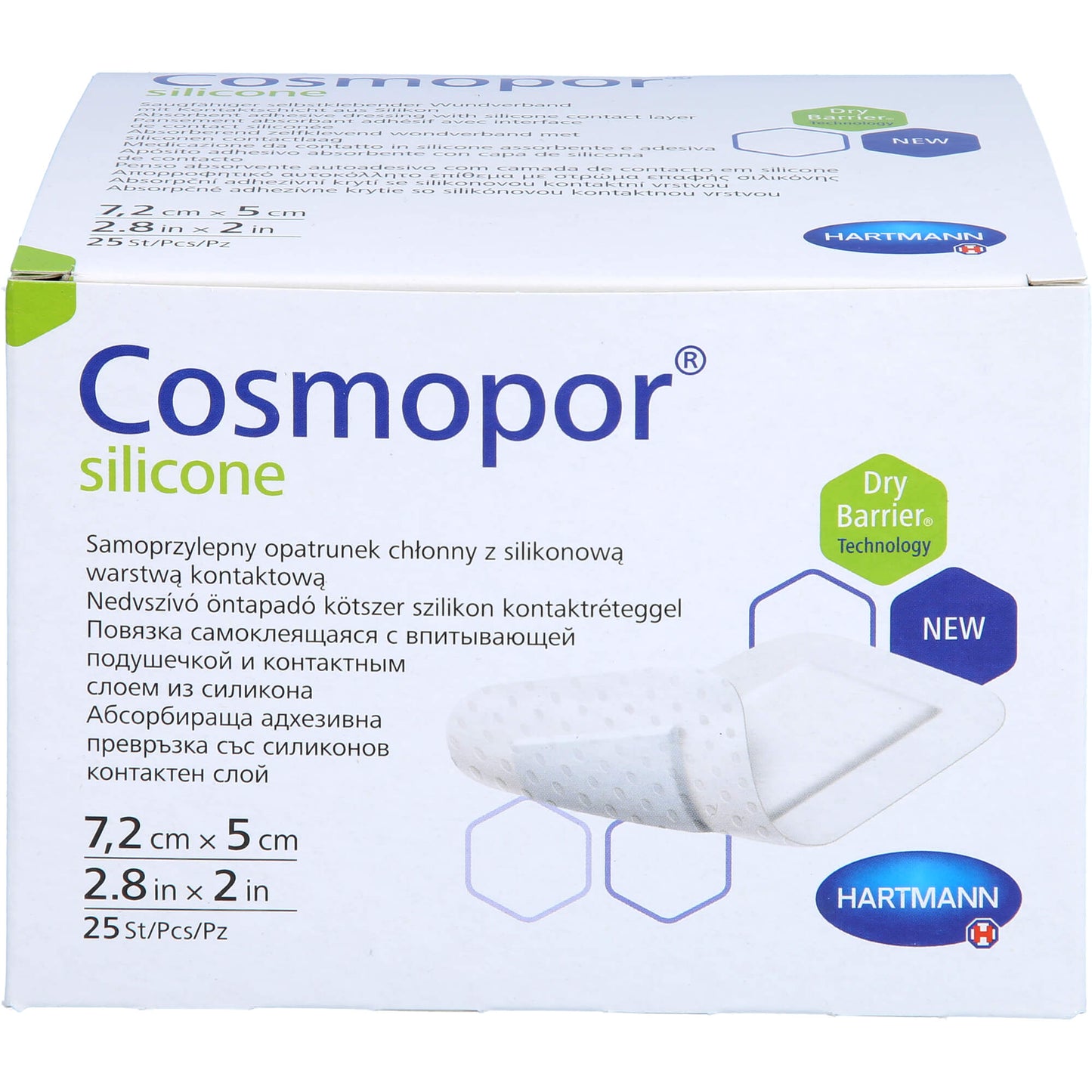 Cosmopor silicone 7.2x5cm P25 25 ST
