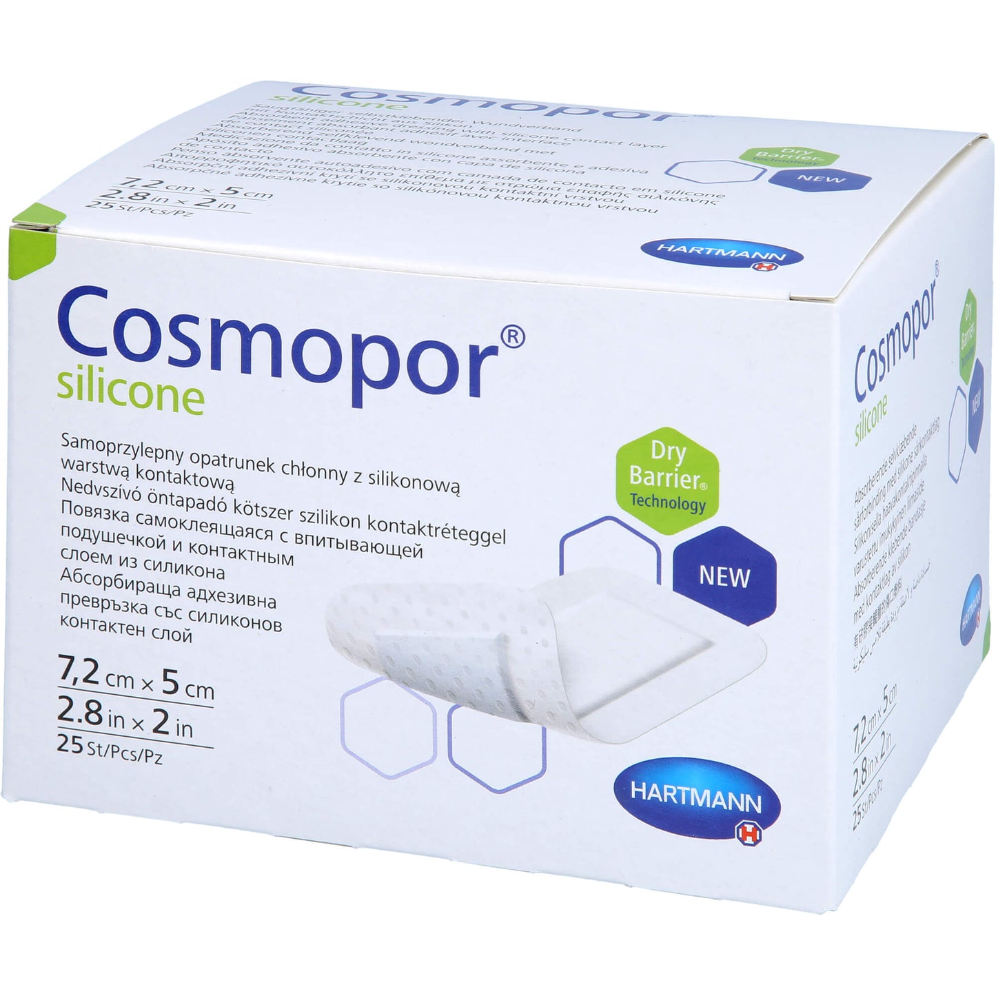 Cosmopor silicone 7.2x5cm P25 25 ST