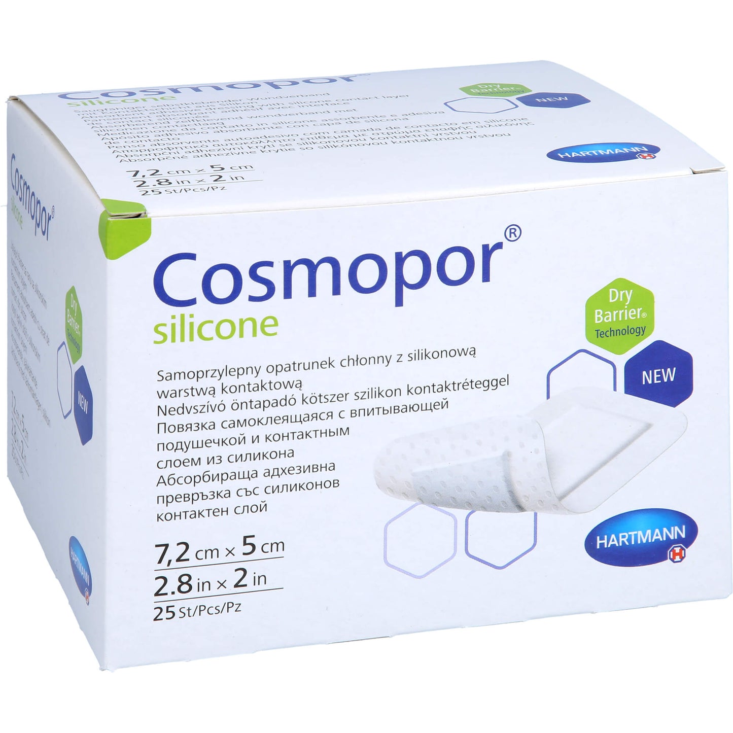 Cosmopor silicone 7.2x5cm P25 25 ST