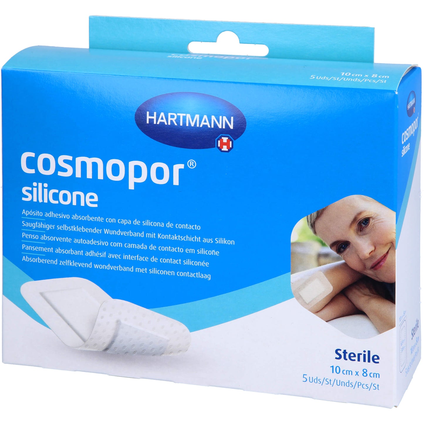 COSMOPOR silicone Wundverband 8x10 cm 5 St