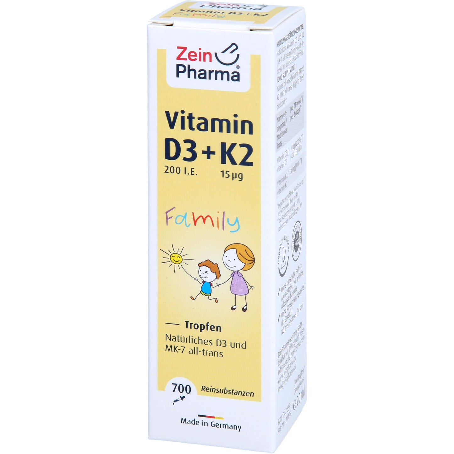 VITAMIN D3+K2 MK-7 all trans Family Tropf.z.Einn. 20 ml