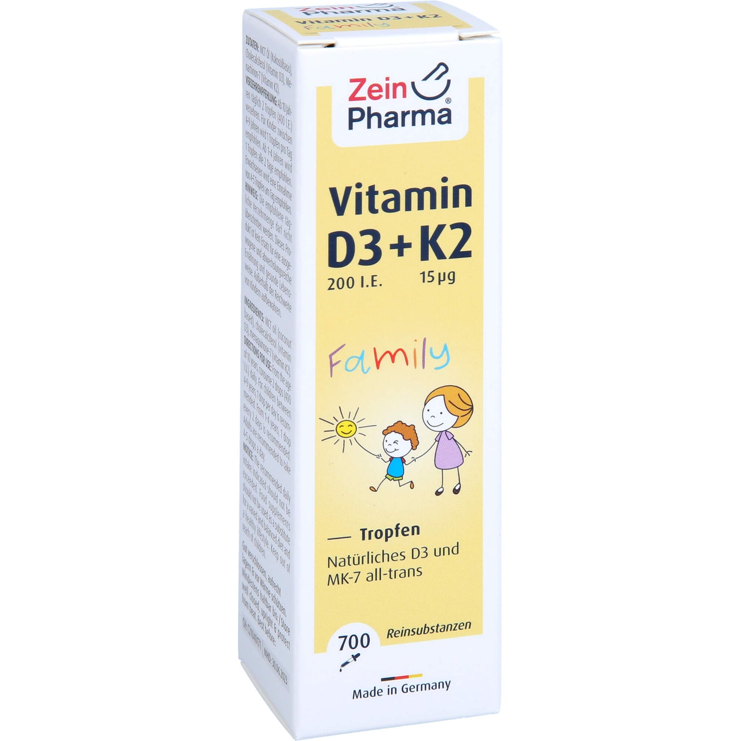VITAMIN D3+K2 MK-7 all trans Family Tropf.z.Einn. 20 ml