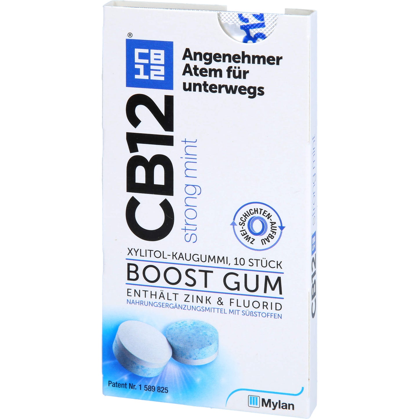 CB12 Boost Kaugummi Strong Mint 10 ST