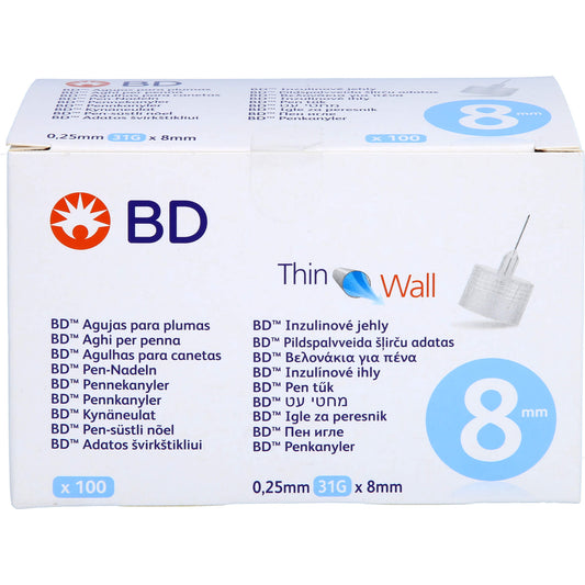 BD THIN Wall Pen-Nadeln 0,25 31 Gx8 mm 100 St