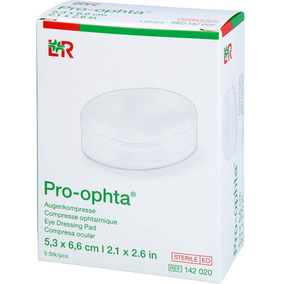 PRO-OPHTA Augenkompressen 5,3x6,6 cm steril 5 St