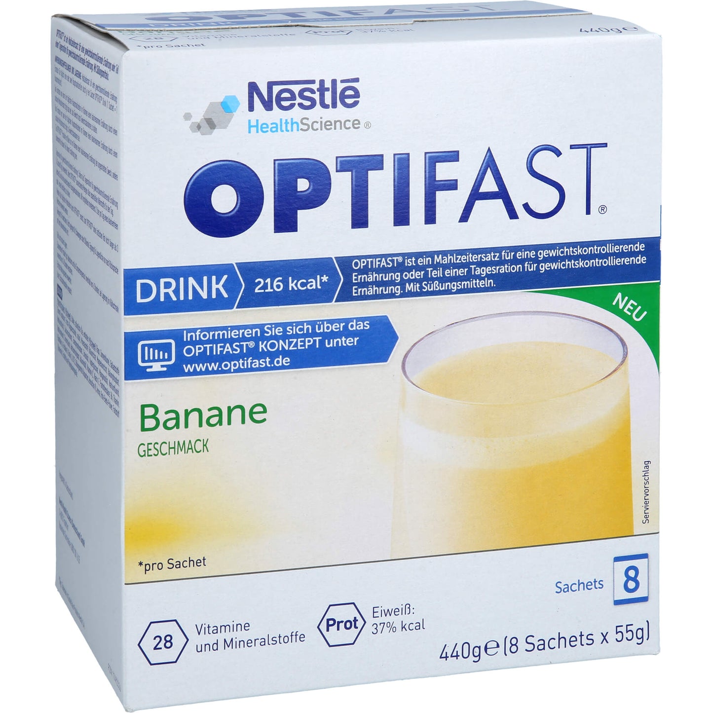 OPTIFAST Drink Banane Pulver 8X55 g