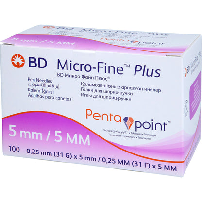 BD MICRO-FINE+ Pen-Nadeln 0,25x5 mm 31 G 100 St