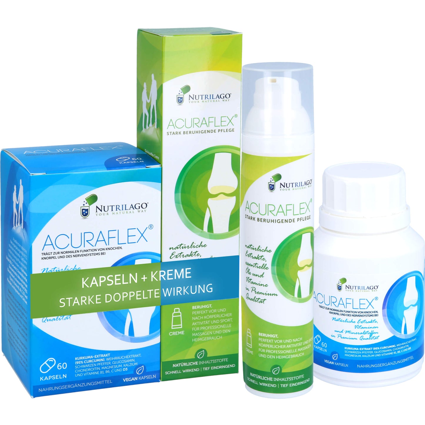 ACURAFLEX Komplett 60 Kaps.+100 ml Creme Nutrilago 1 St