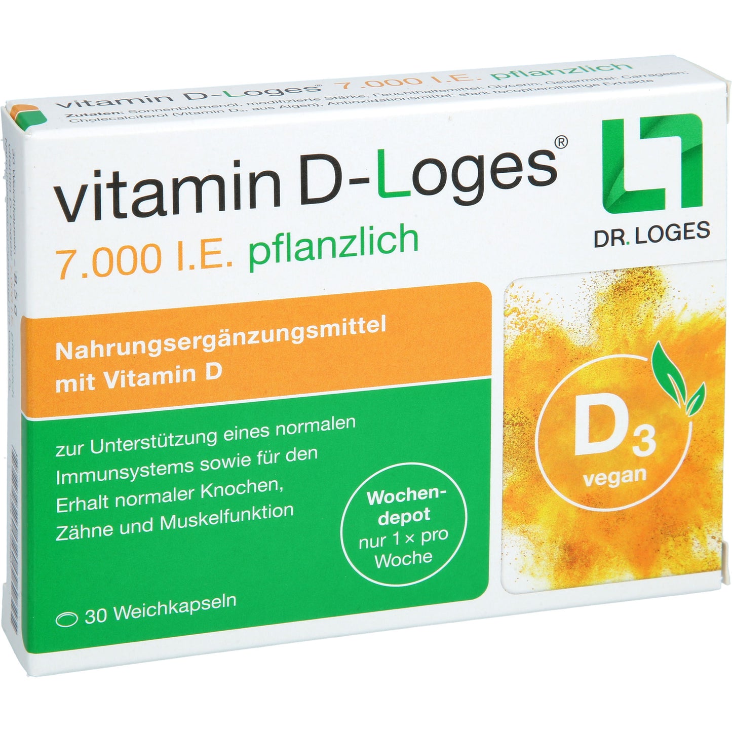 VITAMIN D-LOGES 7.000 I.E. pflanzlich Wochendepot 30 St