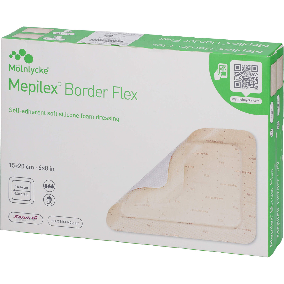 MEPILEX Border Flex Schaumverb.haftend 15x20 cm 10 St