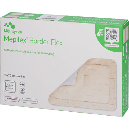 MEPILEX Border Flex Schaumverb.haftend 15x20 cm 10 St