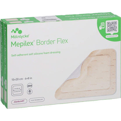 MEPILEX Border Flex Schaumverb.haftend 15x20 cm 10 St