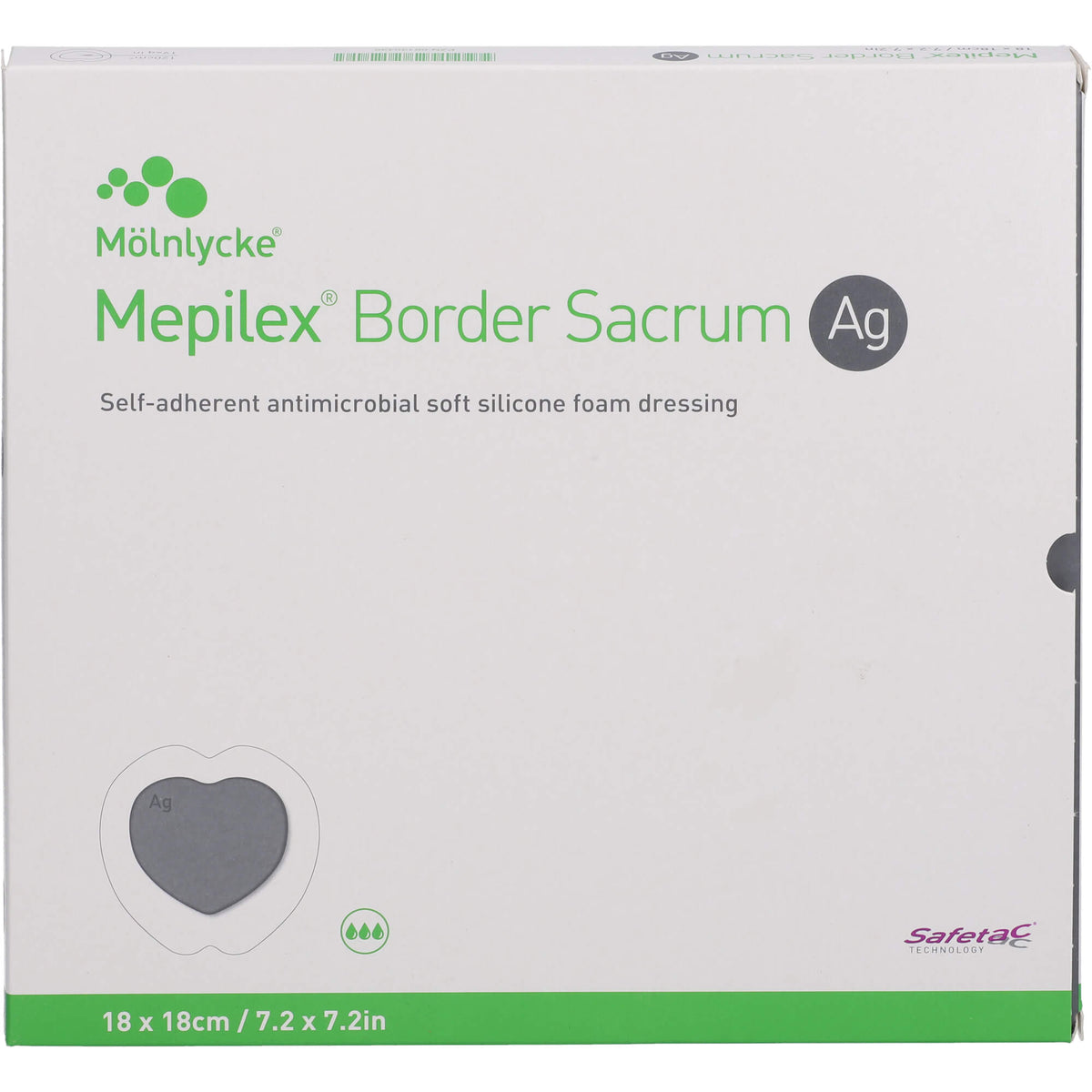 MEPILEX Border Sacrum Ag Schaumverb.18x18 cm ster. 5 St