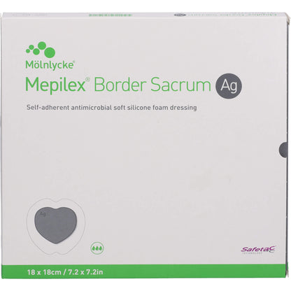 MEPILEX Border Sacrum Ag Schaumverb.18x18 cm ster. 5 St