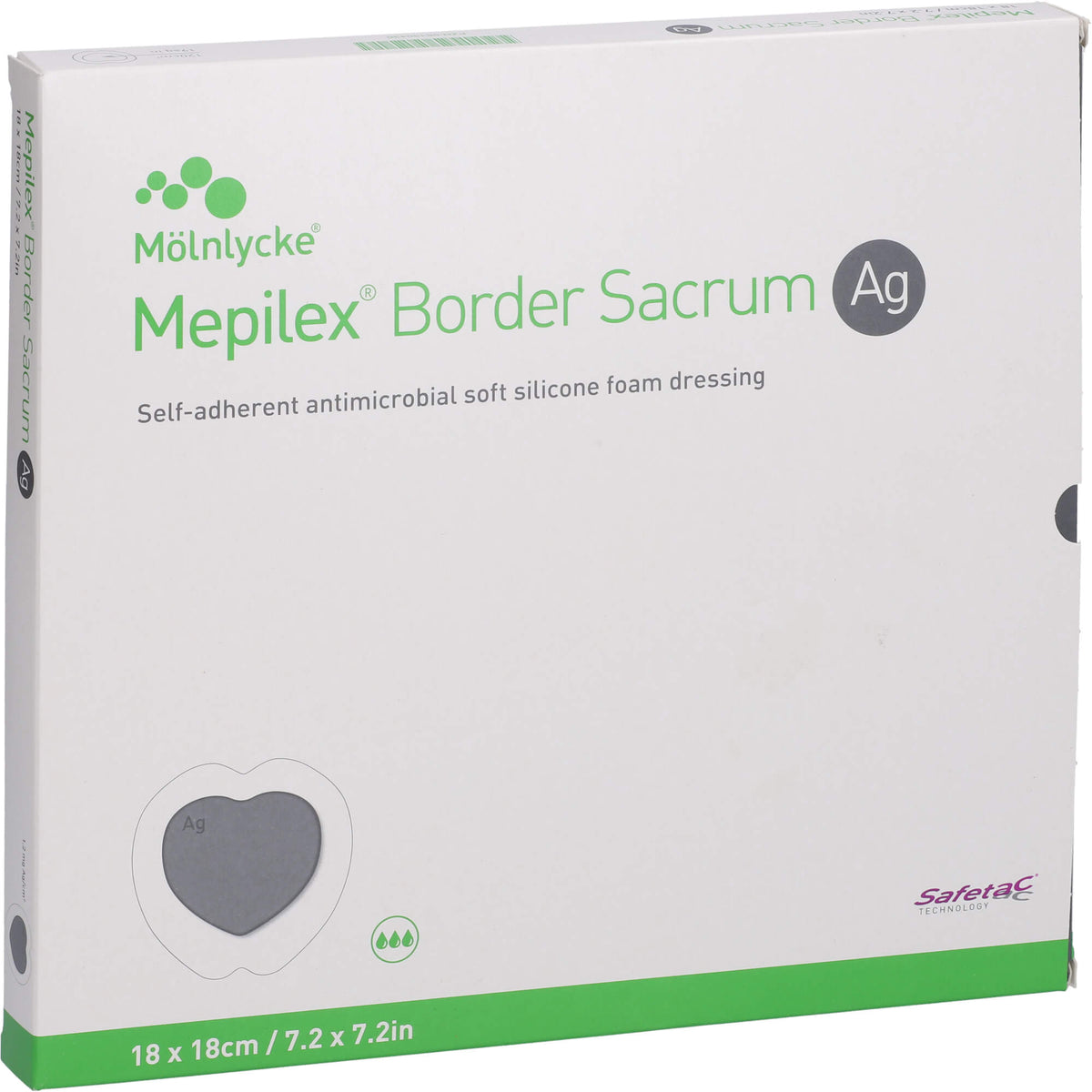 MEPILEX Border Sacrum Ag Schaumverb.18x18 cm ster. 5 St