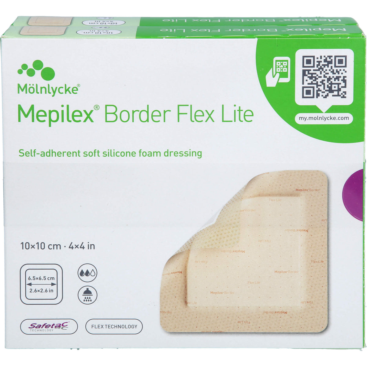 MEPILEX Border Flex Lite Schaumverband 10x10 cm 5 St