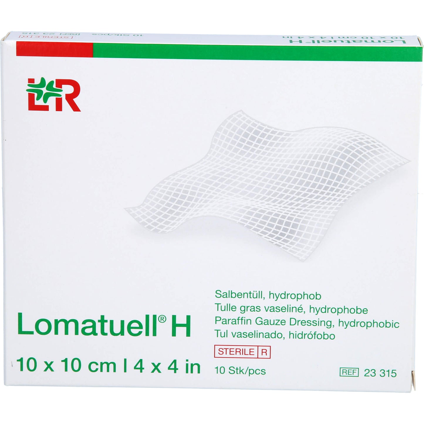LOMATUELL H Salbentüll 10x10 cm steril 10 St