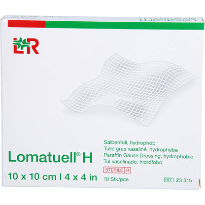 LOMATUELL H Salbentüll 10x10 cm steril 10 St