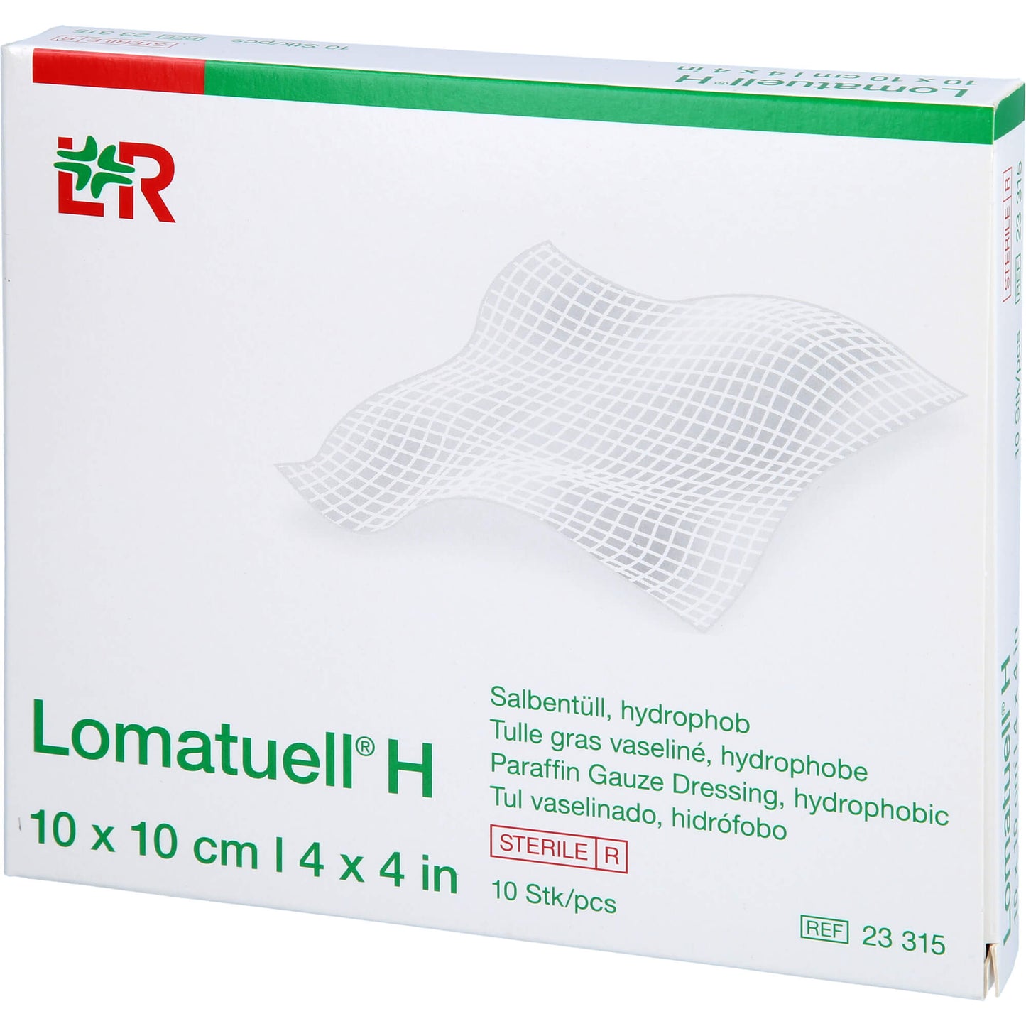 LOMATUELL H Salbentüll 10x10 cm steril 10 St