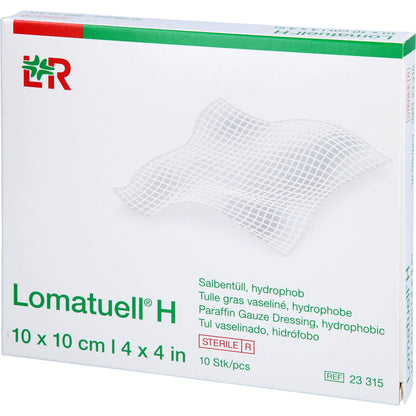 LOMATUELL H Salbentüll 10x10 cm steril 10 St