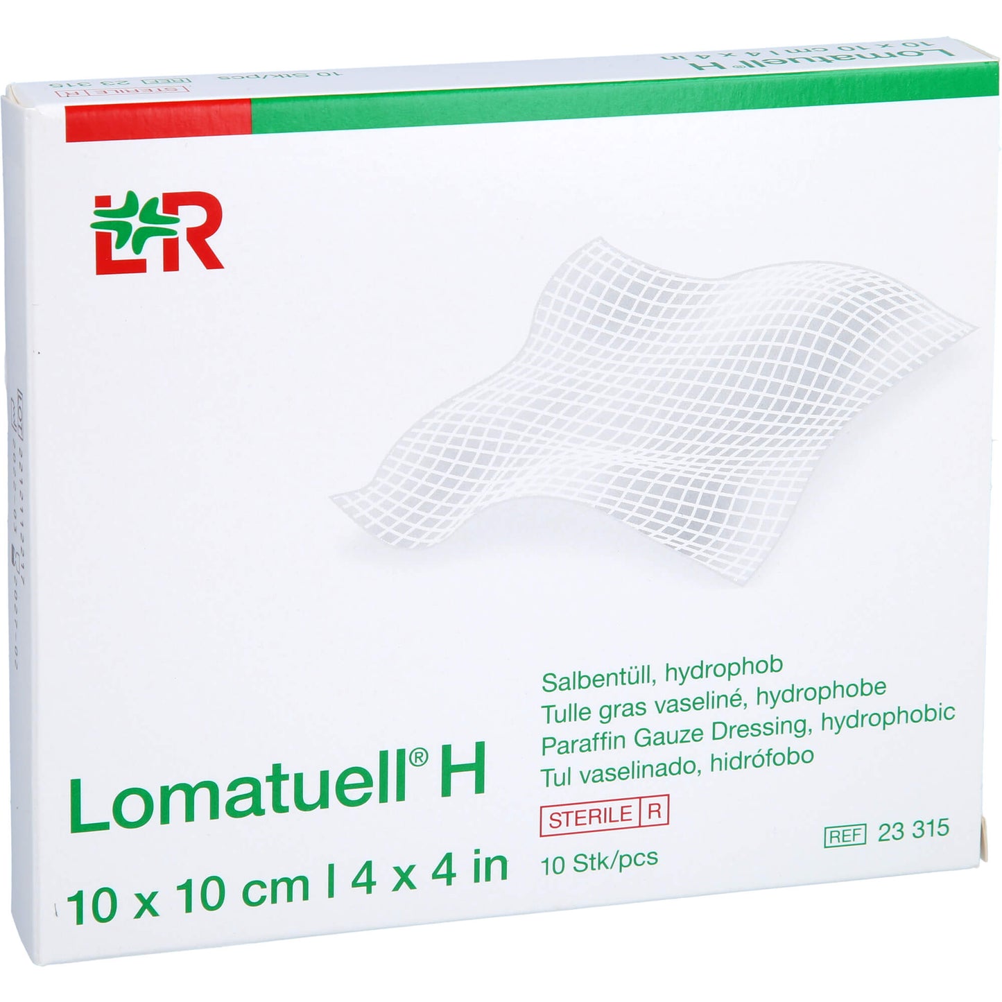 LOMATUELL H Salbentüll 10x10 cm steril 10 St