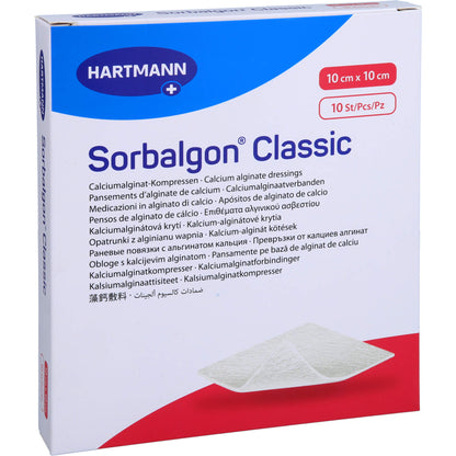 SORBALGON Classic 10x10 cm Calciumalginat-Kompr. 10 St