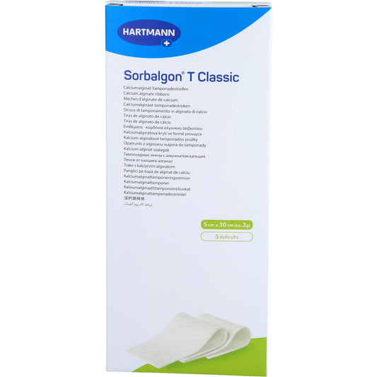 SORBALGON T Classic 2 g steril 30 cm Tamponadestr. 5 St