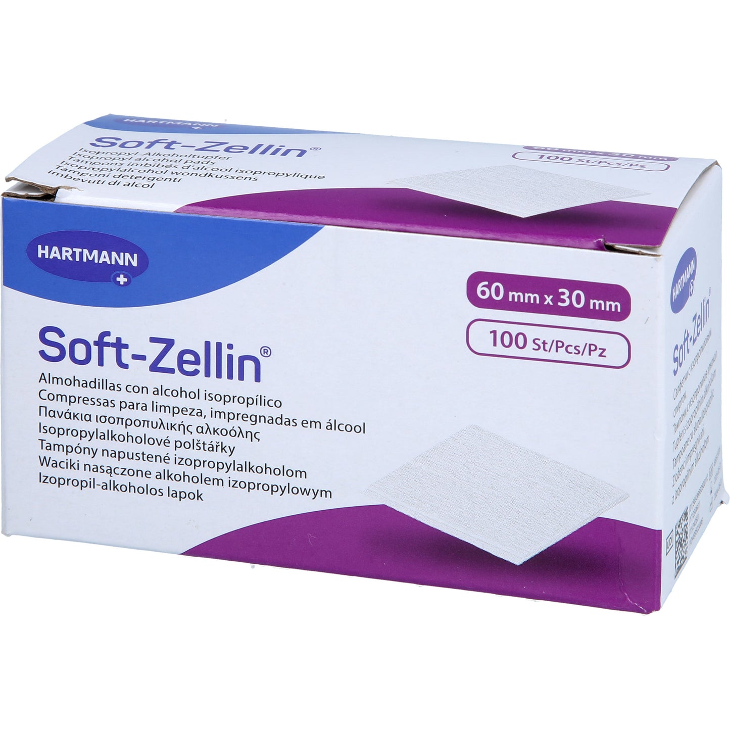 SOFT-ZELLIN Alkoholtupfer 30x60 mm 100 St