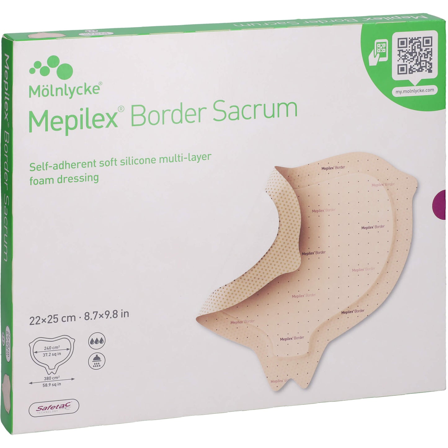 MEPILEX Border Sacrum Schaumverb.22x25 cm steril 5 St