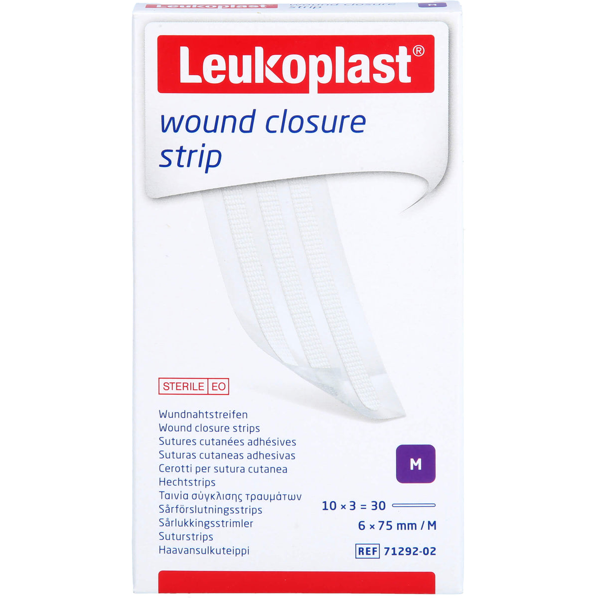 LEUKOPLAST wound closure strip 6x75 mm weiß 10X3 St