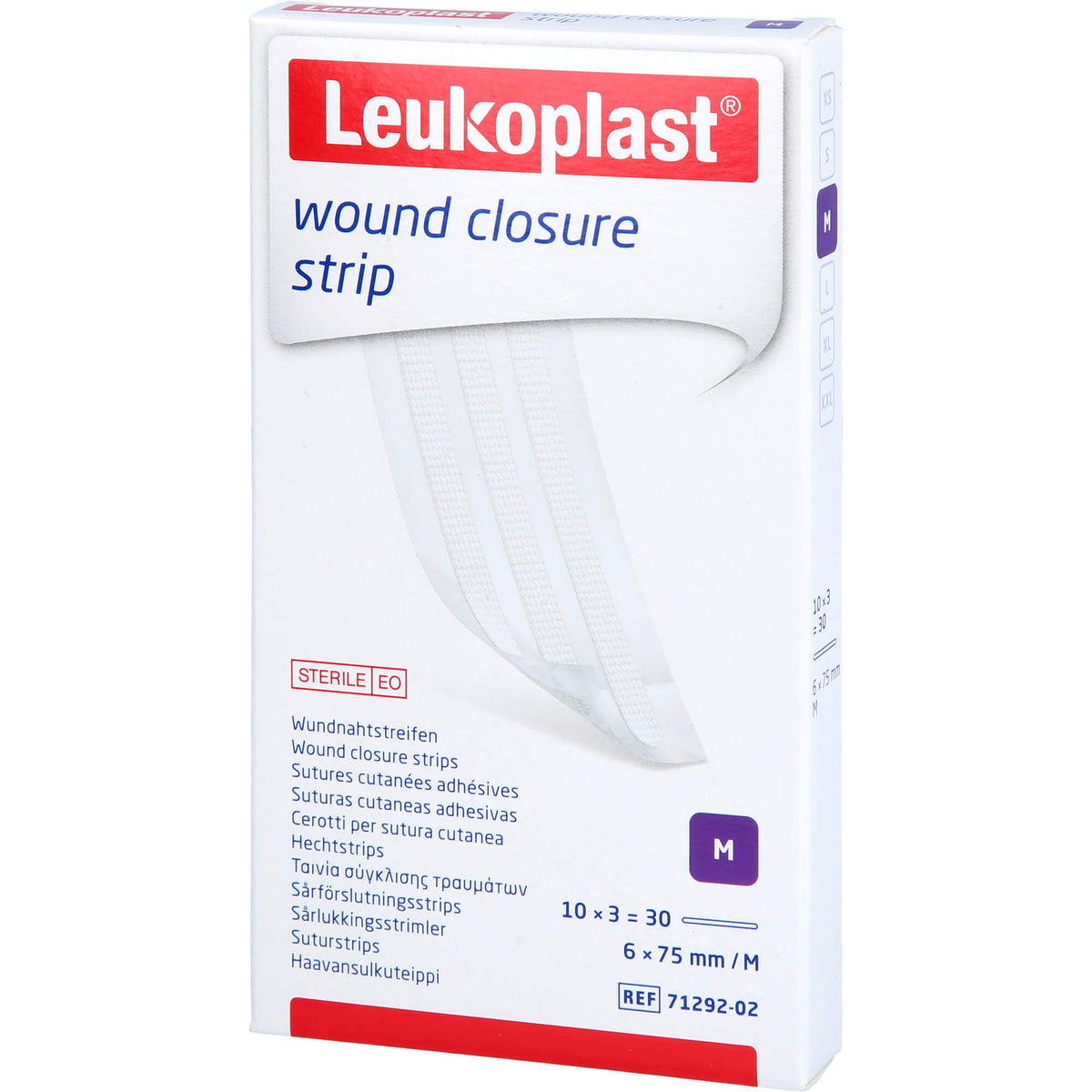 LEUKOPLAST wound closure strip 6x75 mm weiß 10X3 St