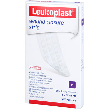 LEUKOPLAST wound closure strip 6x75 mm weiß 10X3 St
