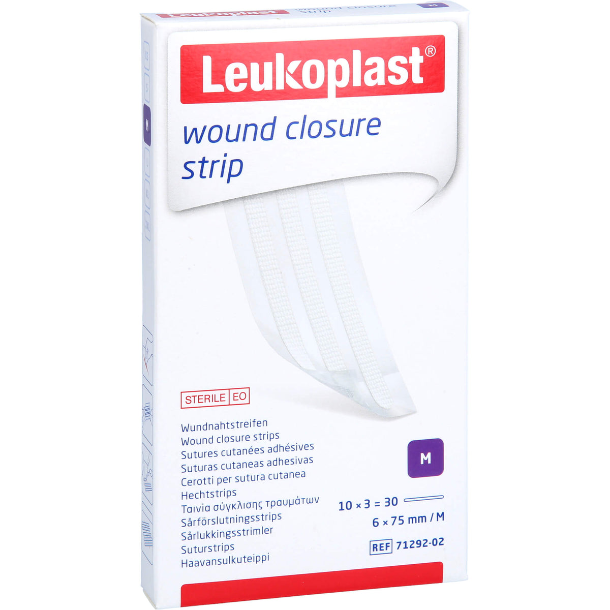 LEUKOPLAST wound closure strip 6x75 mm weiß 10X3 St