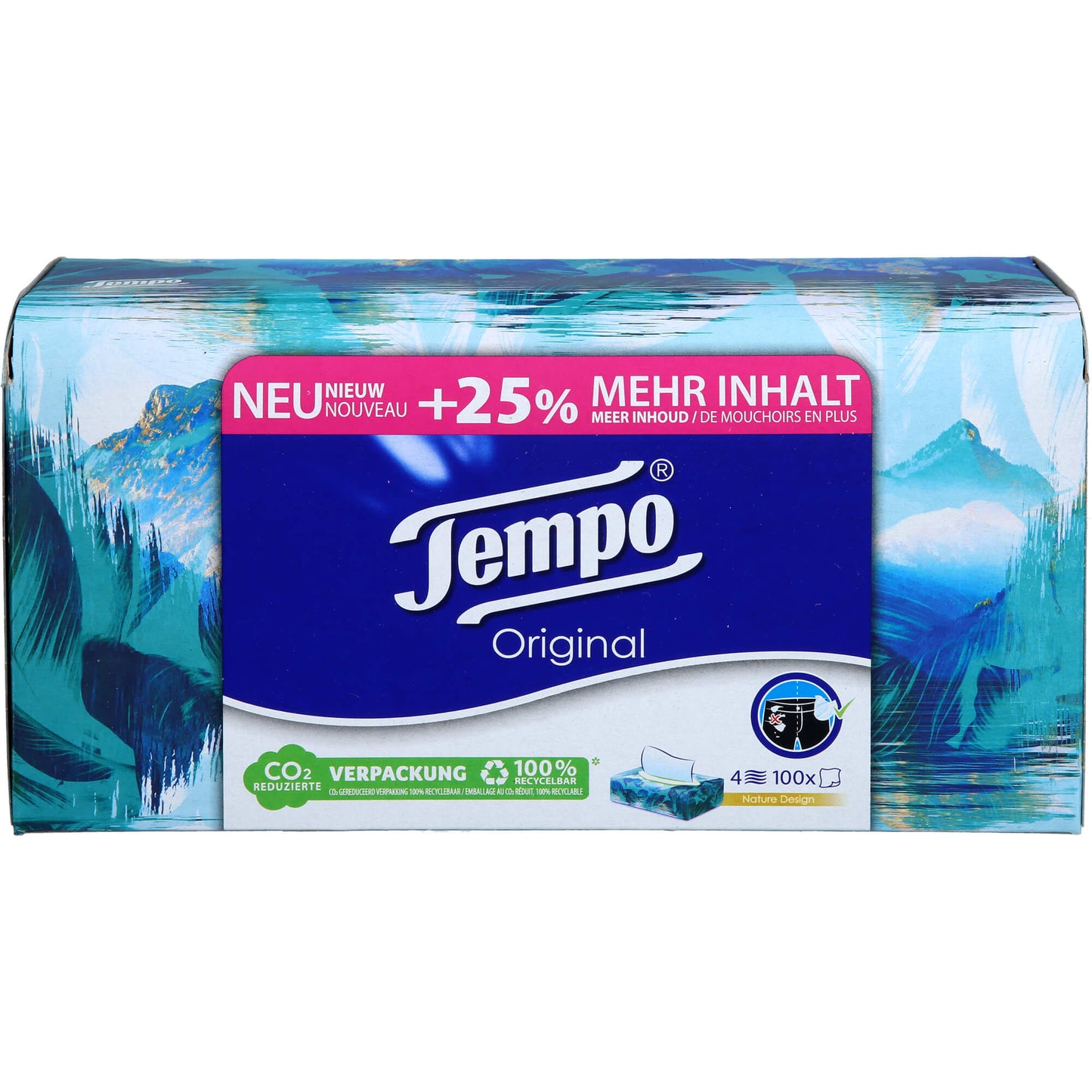 TEMPO Original Taschentücher Box 1X100 St