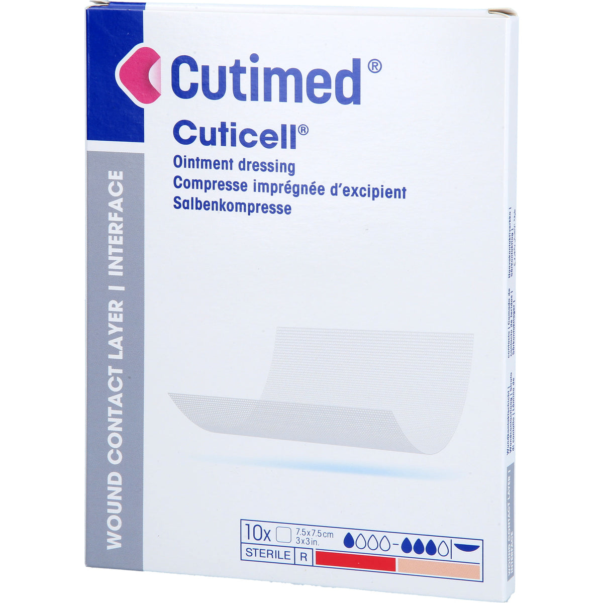 CUTIMED Cuticell Salbenkompresse 7,5x7,5 cm 10 St