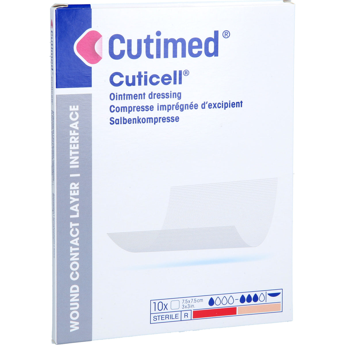 CUTIMED Cuticell Salbenkompresse 7,5x7,5 cm 10 St