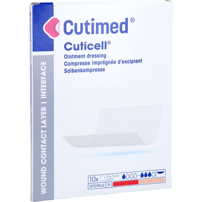 CUTIMED Cuticell Salbenkompresse 7,5x7,5 cm 10 St