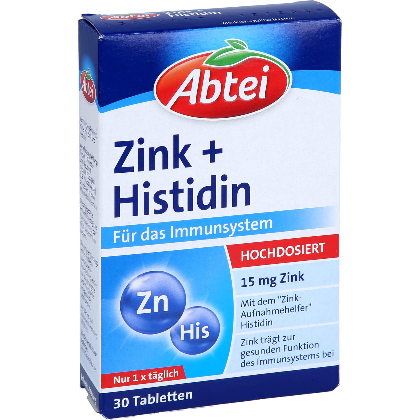 ABTEI Zink+Histidin Tabletten Titandioxidfrei 30 St
