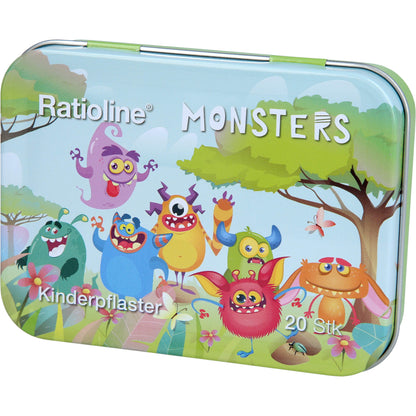 RATIOLINE Kinderpflaster Strips 3 Größen Blechbox 20 St