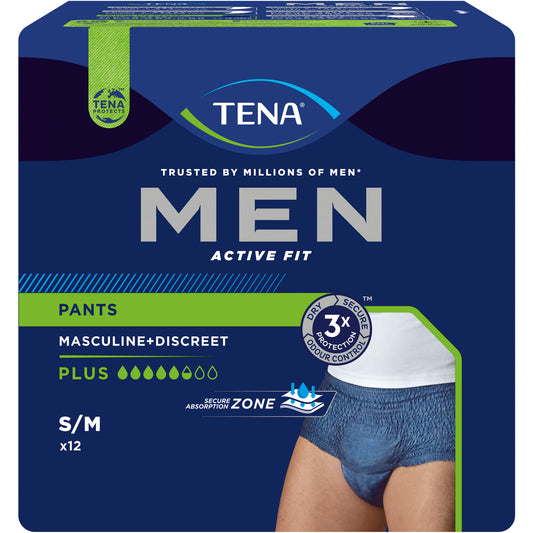 TENA MEN Act.Fit Inkontinenz Pants plus S/M blau 12 St