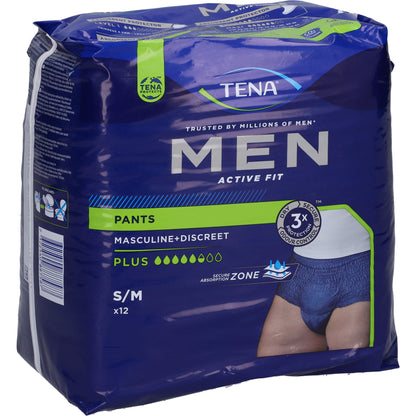 TENA MEN Act.Fit Inkontinenz Pants plus S/M blau 12 St