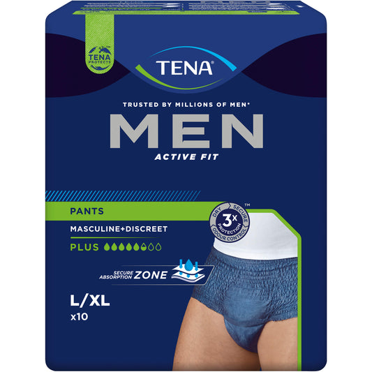 TENA MEN Act.Fit Inkontinenz Pants plus L/XL blau 10 St
