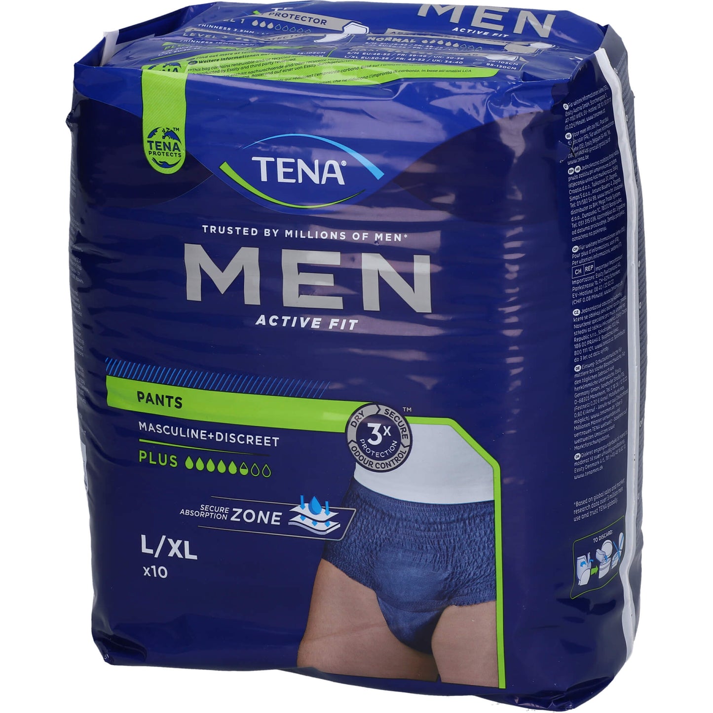 TENA MEN Act.Fit Inkontinenz Pants plus L/XL blau 10 St