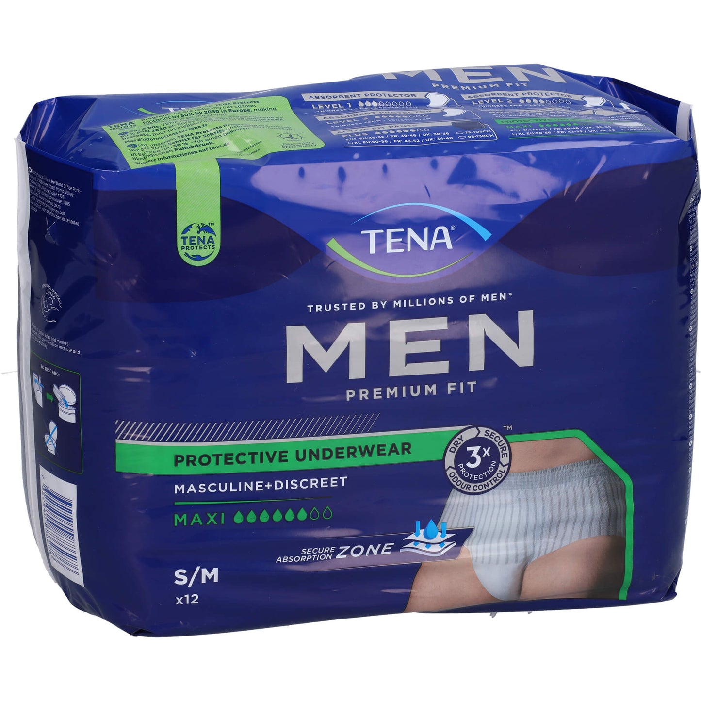 TENA MEN Premium Fit Inkontinenz Pants maxi S/M 12 St
