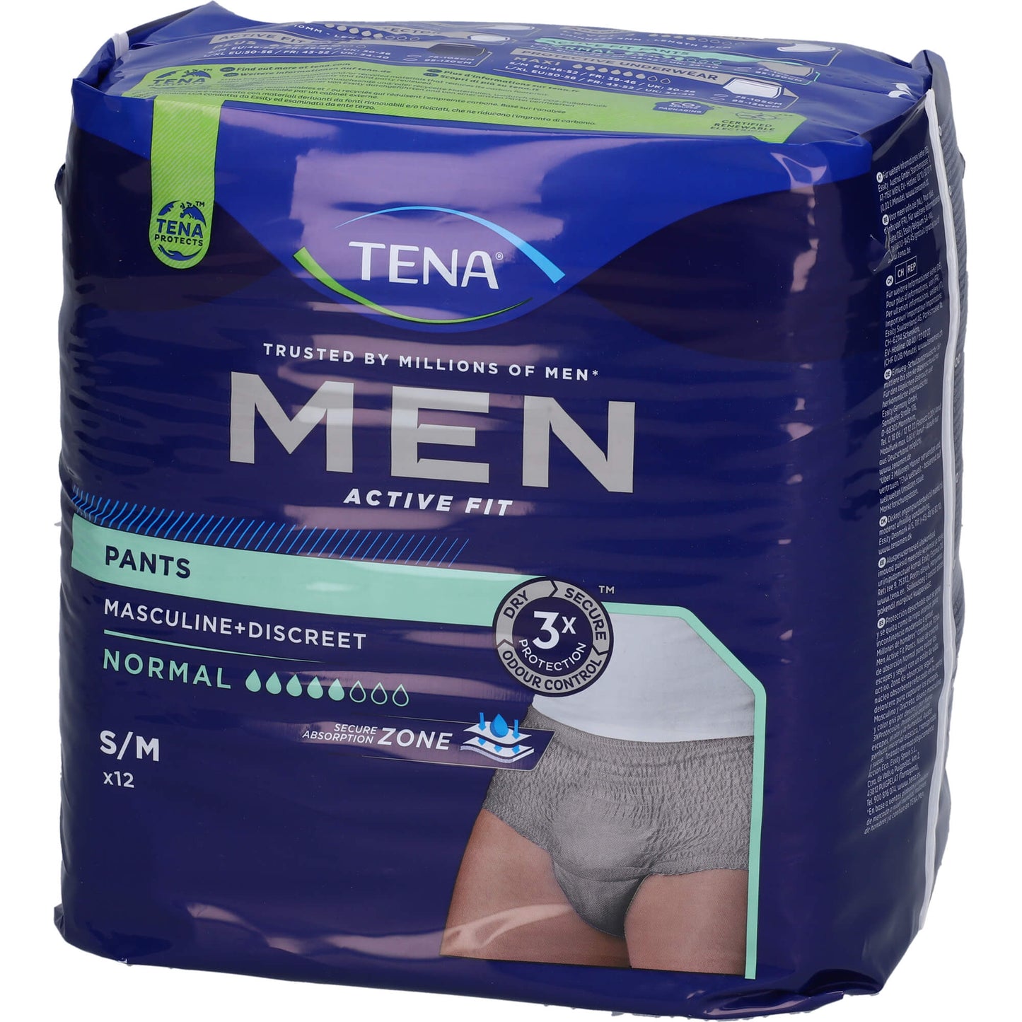TENA MEN Act.Fit Inkontinenz Pants norm.S/M grau 12 St