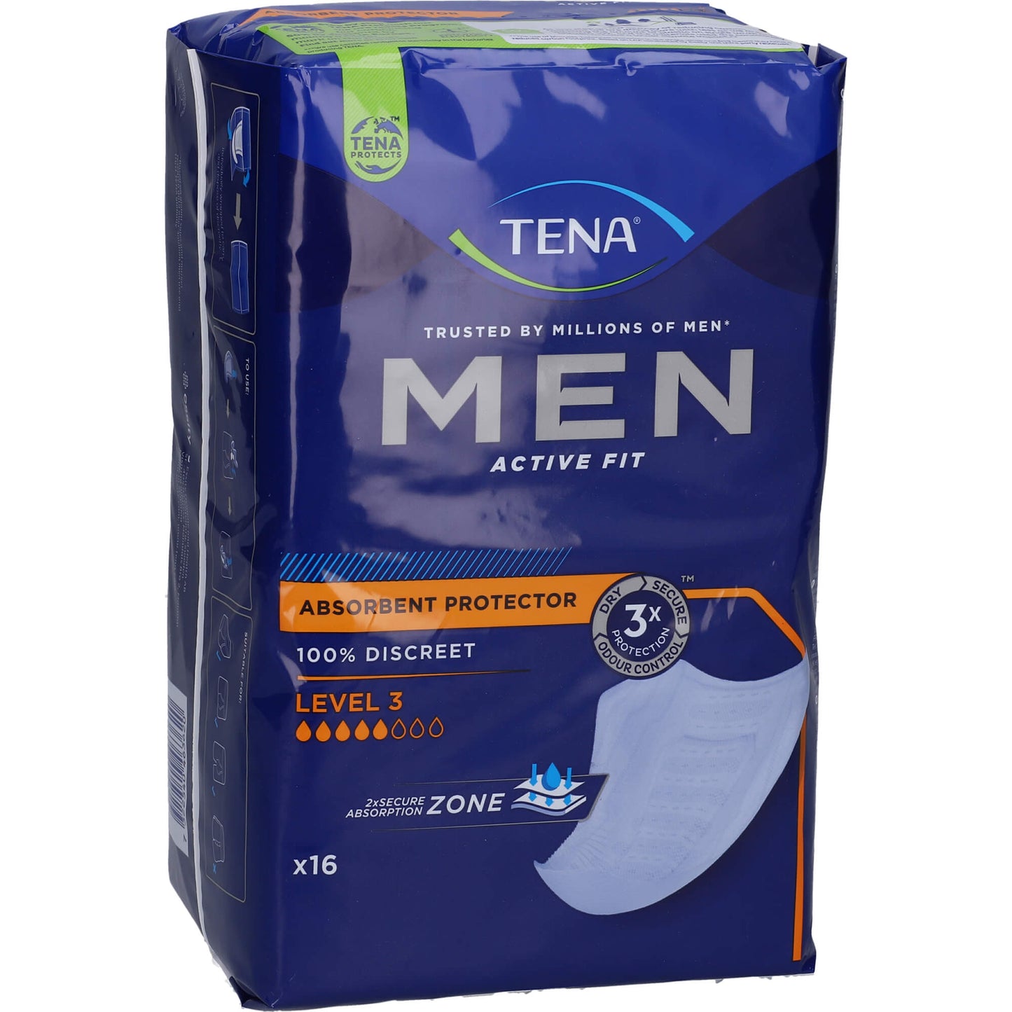 TENA MEN Active Fit Level 3 Inkontinenz Einlagen 16 St
