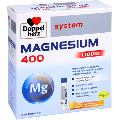 DOPPELHERZ Magnesium 400 Liquid system Trinkamp. 10 St