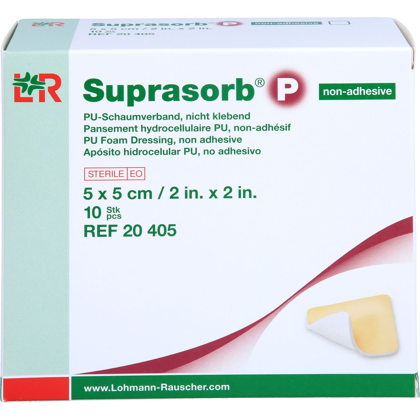SUPRASORB P PU-Schaumv.nicht klebend 5x5 cm 10 St
