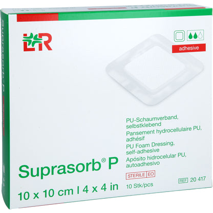 SUPRASORB P PU-Schaumv.selbstklebend 10x10 cm 10 St