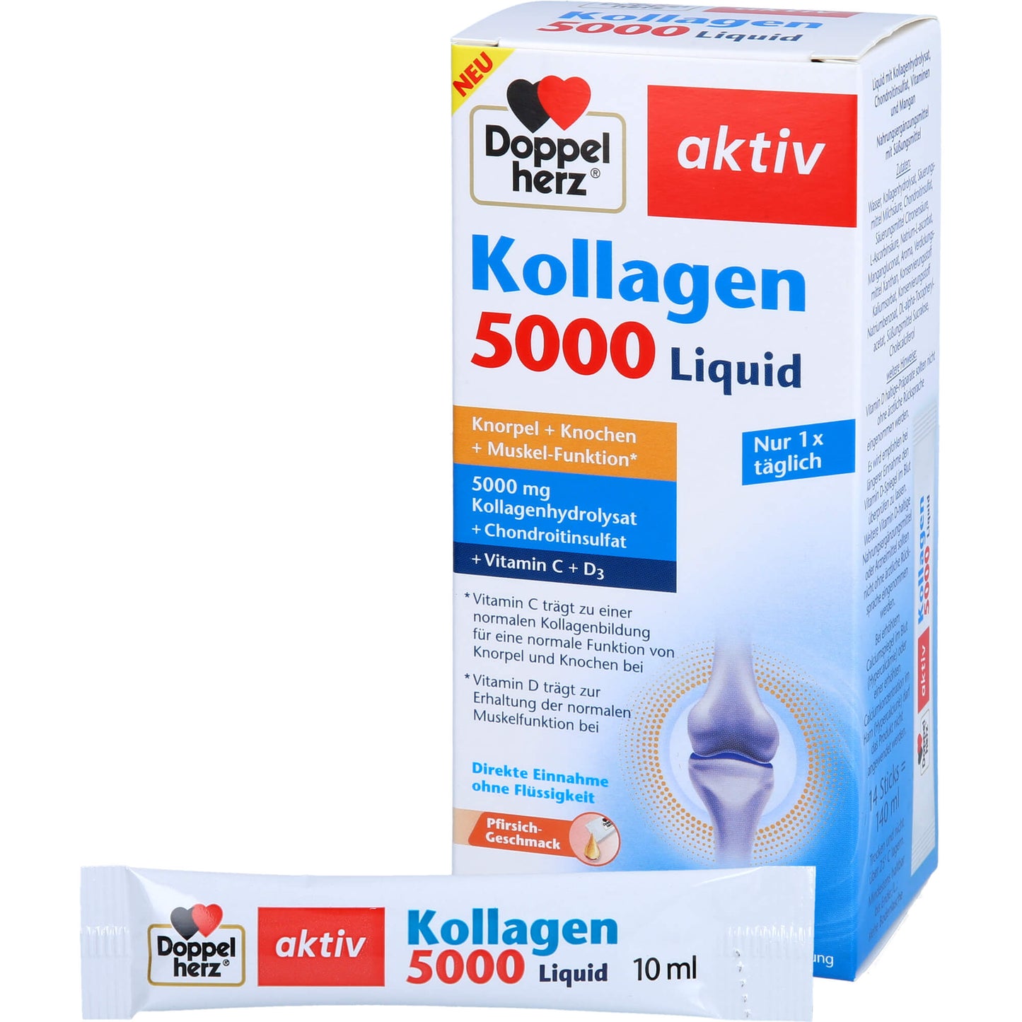 DOPPELHERZ Kollagen 5000 Liquid Sticks 14X10 ml